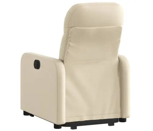 Atpūtas Krēsls, Paceļams, Atgāžams, Krēmkrāsas Audums Vidaxl