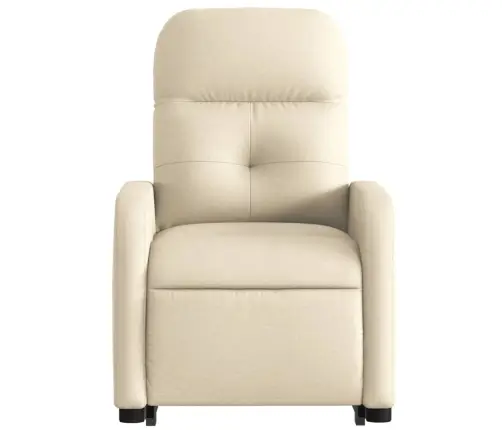 Atpūtas Krēsls, Paceļams, Atgāžams, Krēmkrāsas Audums Vidaxl
