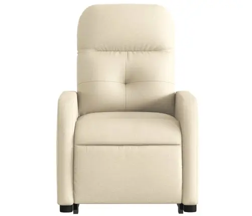 Atpūtas Krēsls, Paceļams, Atgāžams, Krēmkrāsas Audums Vidaxl