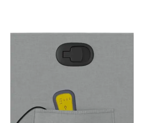 Masāžas Krēsls, Paceļams, Atgāžams, Gaiši Pelēks Audums Vidaxl