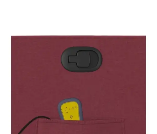 Masāžas Krēsls, Paceļams, Atgāžams, Vīnsarkans Audums Vidaxl