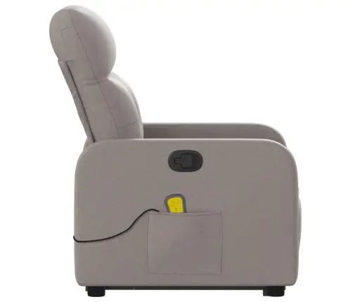 Atsistojantis Atlošiamas Masažinis Krėslas, Taupe, Audinys Atsistojantis Atlošiamas Masažinis Krėslas, Taupe, Audinys