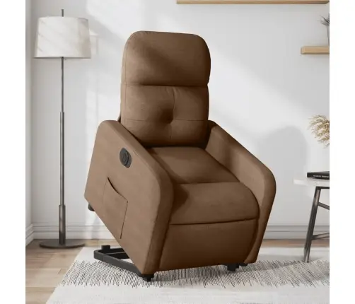 Elektriline Püsti Tõusmist Toetav Tugitool, Pruun, Kangas