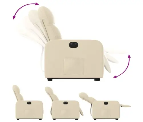 Elektriline Püstitõusmist Toetav Tugitool, Kreemjas, Kangas