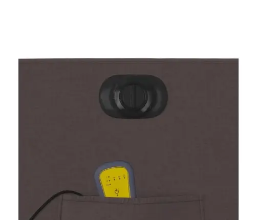 Elektrisks Masāžas Krēsls, Paceļams, Atgāžams, Brūns Audums Vidaxl