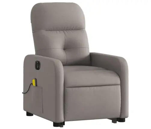 Atsistojantis Elektrinis Masažinis Krėslas, Taupe, Audinys