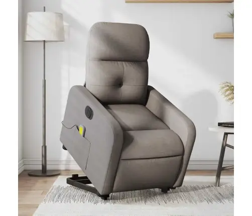 Atsistojantis Elektrinis Masažinis Krėslas, Taupe, Audinys