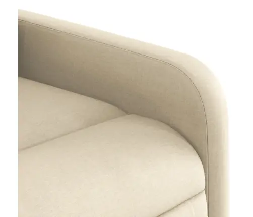 Elektrisks Masāžas Krēsls, Paceļams, Krēmkrāsas Audums Vidaxl