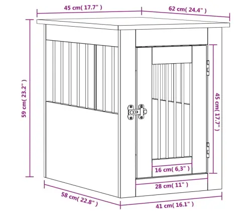 Koerapuur, Valge, 45 X 62 X 59 cm Tehispuit