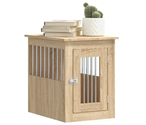 Suņu Būris, Ozolkoka Krāsa, 45X62X59 Cm, Inženierijas Koks Vidaxl