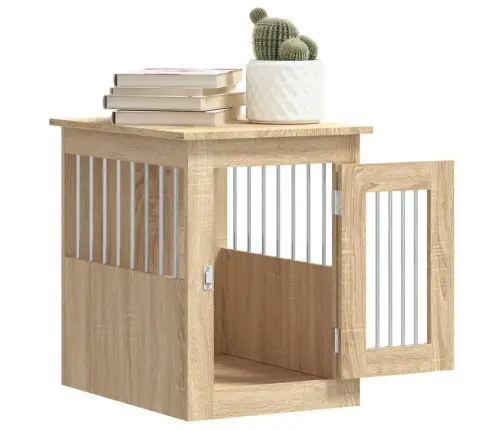 Suņu Būris, Ozolkoka Krāsa, 45X62X59 Cm, Inženierijas Koks Vidaxl