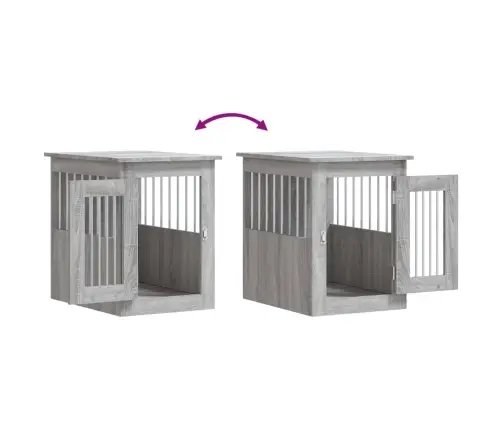 Narvas Šunims, Pilkas Ąžuolo, 45X62X59cm Apdirbta Mediena