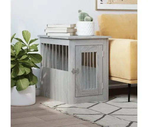 Narvas Šunims, Pilkas Ąžuolo, 45X62X59cm Apdirbta Mediena