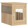 Suņu Būris, Ozolkoka Krāsa, 55X75X65 Cm, Inženierijas Koks Vidaxl