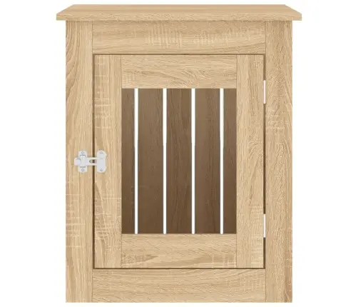 Suņu Būris, Ozolkoka Krāsa, 55X75X65 Cm, Inženierijas Koks Vidaxl