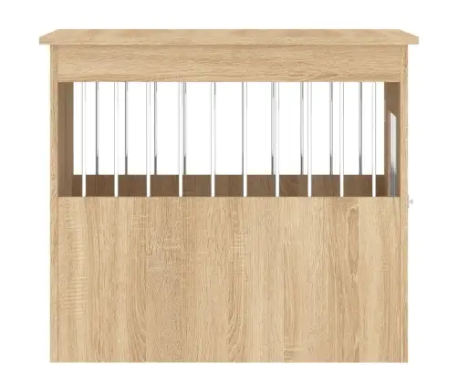 Suņu Būris, Ozolkoka Krāsa, 55X75X65 Cm, Inženierijas Koks Vidaxl