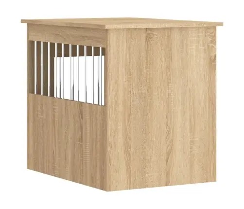 Suņu Būris, Ozolkoka Krāsa, 55X75X65 Cm, Inženierijas Koks Vidaxl