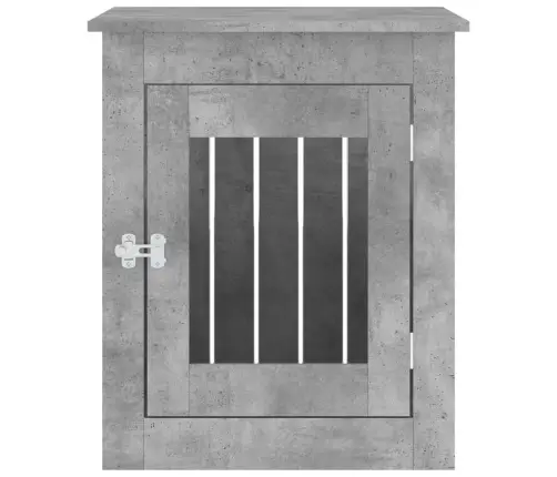 Suņu Būris, Betona Pelēks, 55X75X65 Cm, Inženierijas Koks Vidaxl