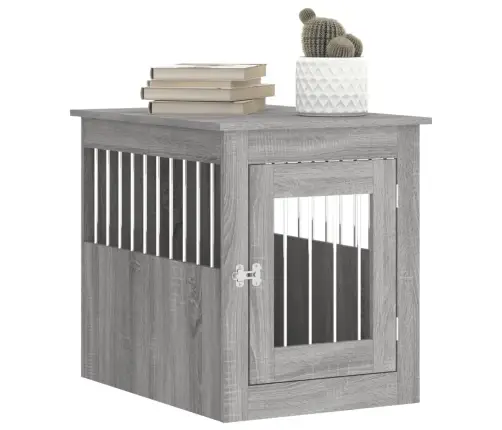 Suņu Būris, Pelēka Ozola, 55X75X65 Cm, Inženierijas Koks Vidaxl