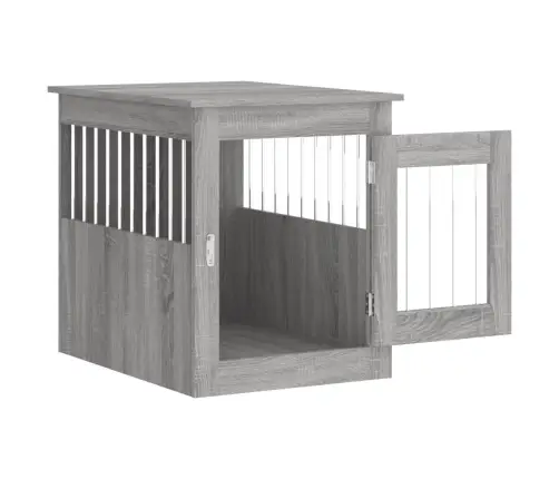 Suņu Būris, Pelēka Ozola, 55X75X65 Cm, Inženierijas Koks Vidaxl
