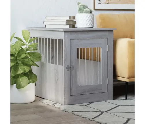 Suņu Būris, Pelēka Ozola, 55X75X65 Cm, Inženierijas Koks Vidaxl