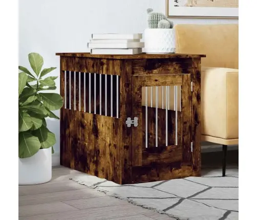 Suņu Būris, Ozolkoka Krāsa, 55X80X68 Cm, Inženierijas Koks Vidaxl