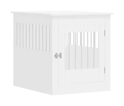 Suņu Būris, Balts, 64,5X80X71 Cm, Inženierijas Koks Vidaxl