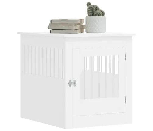 Suņu Būris, Balts, 64,5X80X71 Cm, Inženierijas Koks Vidaxl