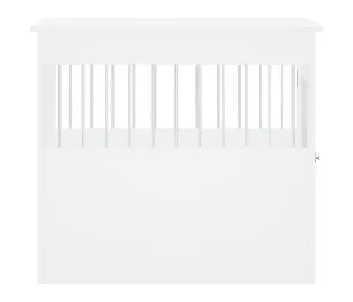 Suņu Būris, Balts, 64,5X80X71 Cm, Inženierijas Koks Vidaxl