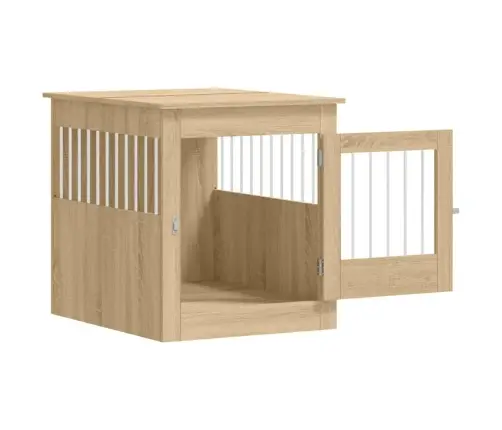 Suņu Būris, Ozolkoka Krāsa, 64,5X80X71 Cm, Inženierijas Koks Vidaxl
