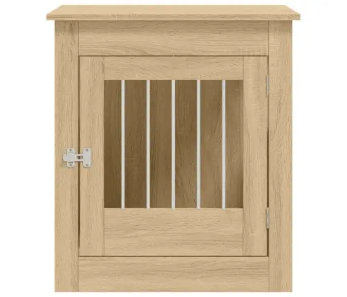 Suņu Būris, Ozolkoka Krāsa, 64,5X80X71 Cm, Inženierijas Koks Vidaxl