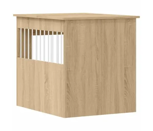 Suņu Būris, Ozolkoka Krāsa, 64,5X80X71 Cm, Inženierijas Koks Vidaxl