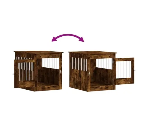 Narvas Šunims, Dūminio Ąžuolo, 64,5X80X71cm Apdirbta Mediena