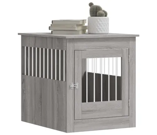 Suņu Būris, Pelēka Ozola, 64,5X80X71 Cm, Inženierijas Koks Vidaxl