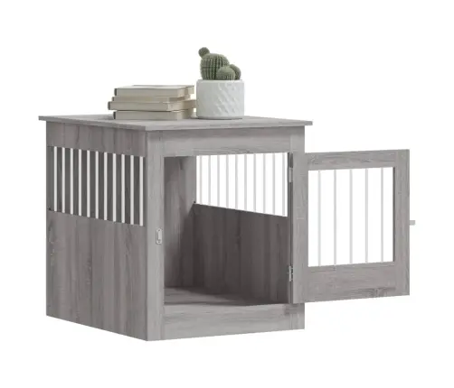 Suņu Būris, Pelēka Ozola, 64,5X80X71 Cm, Inženierijas Koks Vidaxl