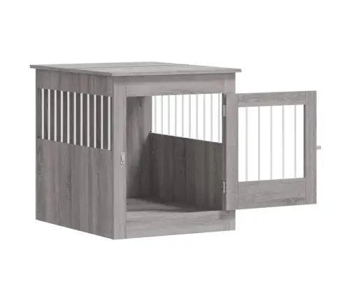 Suņu Būris, Pelēka Ozola, 64,5X80X71 Cm, Inženierijas Koks Vidaxl