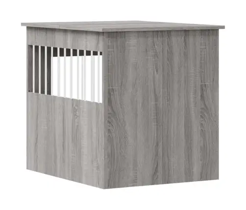 Suņu Būris, Pelēka Ozola, 64,5X80X71 Cm, Inženierijas Koks Vidaxl