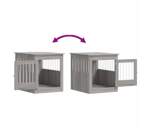 Suņu Būris, Pelēka Ozola, 64,5X80X71 Cm, Inženierijas Koks Vidaxl