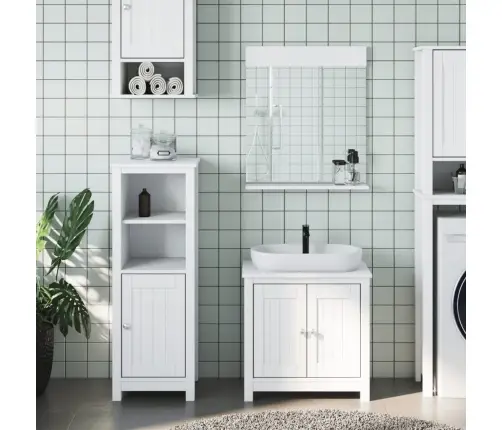 Trīsdaļīgs Vannasistabas Skapītis Berg, Balts, Priedes Koks Vidaxl Trīsdaļīgs Vannasistabas Skapītis Berg, Balts, Priedes Koks Vidaxl