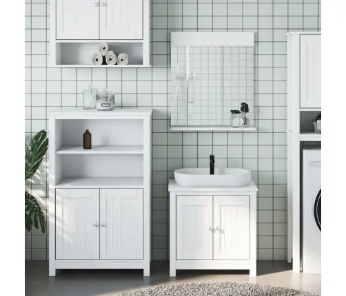 Trīsdaļīgs Vannasistabas Skapītis Berg, Balts, Priedes Koks Vidaxl