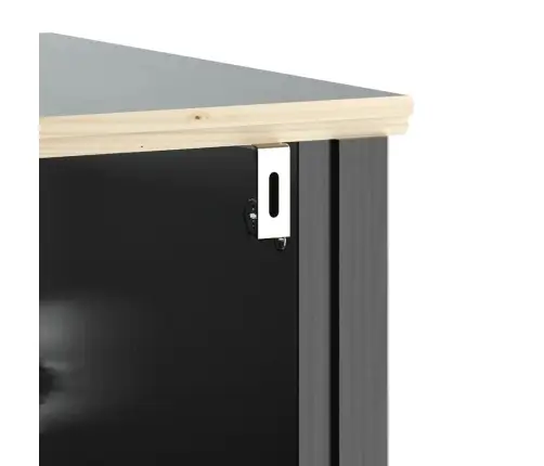 Trīsdaļīgs Vannasistabas Skapītis Berg, Melns, Priedes Koks Vidaxl