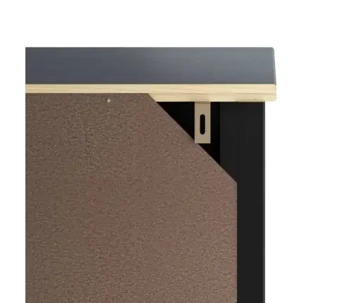 Trīsdaļīgs Vannasistabas Skapītis Berg, Melns, Priedes Koks Vidaxl