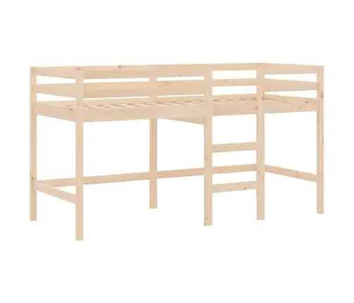 Laste Kõrge Voodi Redeliga, 90 X 190 cm Männipuit