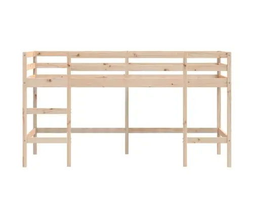 Bērnu Gulta Ar Trepēm, 80X200 Cm, Priedes Masīvkoks Vidaxl