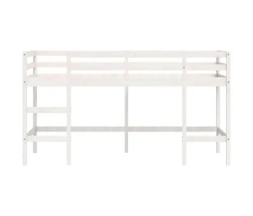 Laste Kõrge Voodi Redeliga, 90 X 190 cm Männipuit