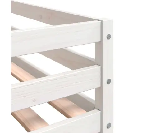 Laste Kõrge Voodi Redeliga, 90 X 190 cm Männipuit