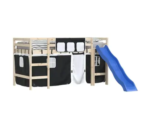 Aizkari Augstajai Gultai, Melni Ar Baltu, Poliesters Vidaxl