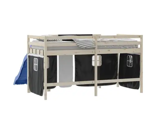 Aizkari Augstajai Gultai, Melni Ar Baltu, Poliesters Vidaxl