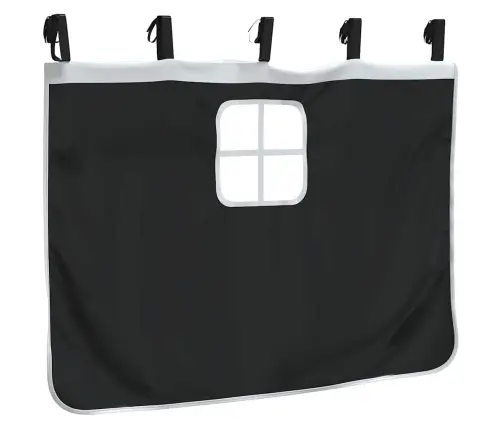 Aizkari Augstajai Gultai, Melni Ar Baltu, Poliesters Vidaxl