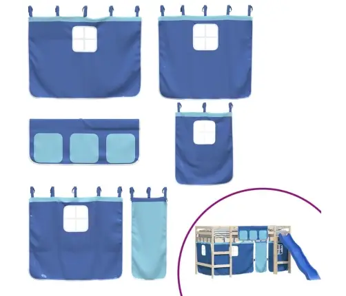 Aizkari Augstajai Gultai, Zili, Poliesters Vidaxl